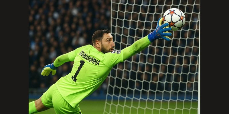 Donnarumma với pha cứu thua xuất sắc.